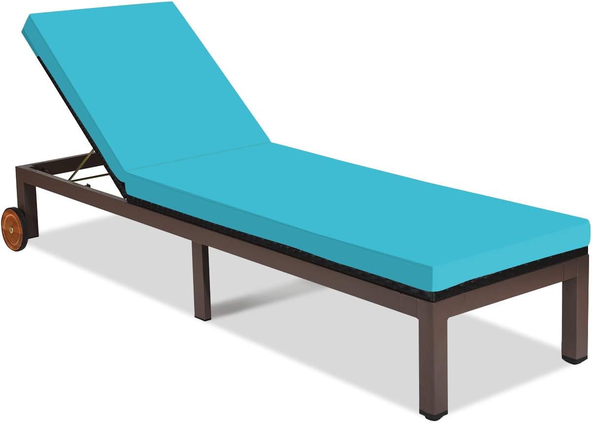Rattan Adjustable Patio Chaise Lounge