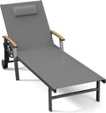 Aluminum Wheeled Patio Chaise Lounge