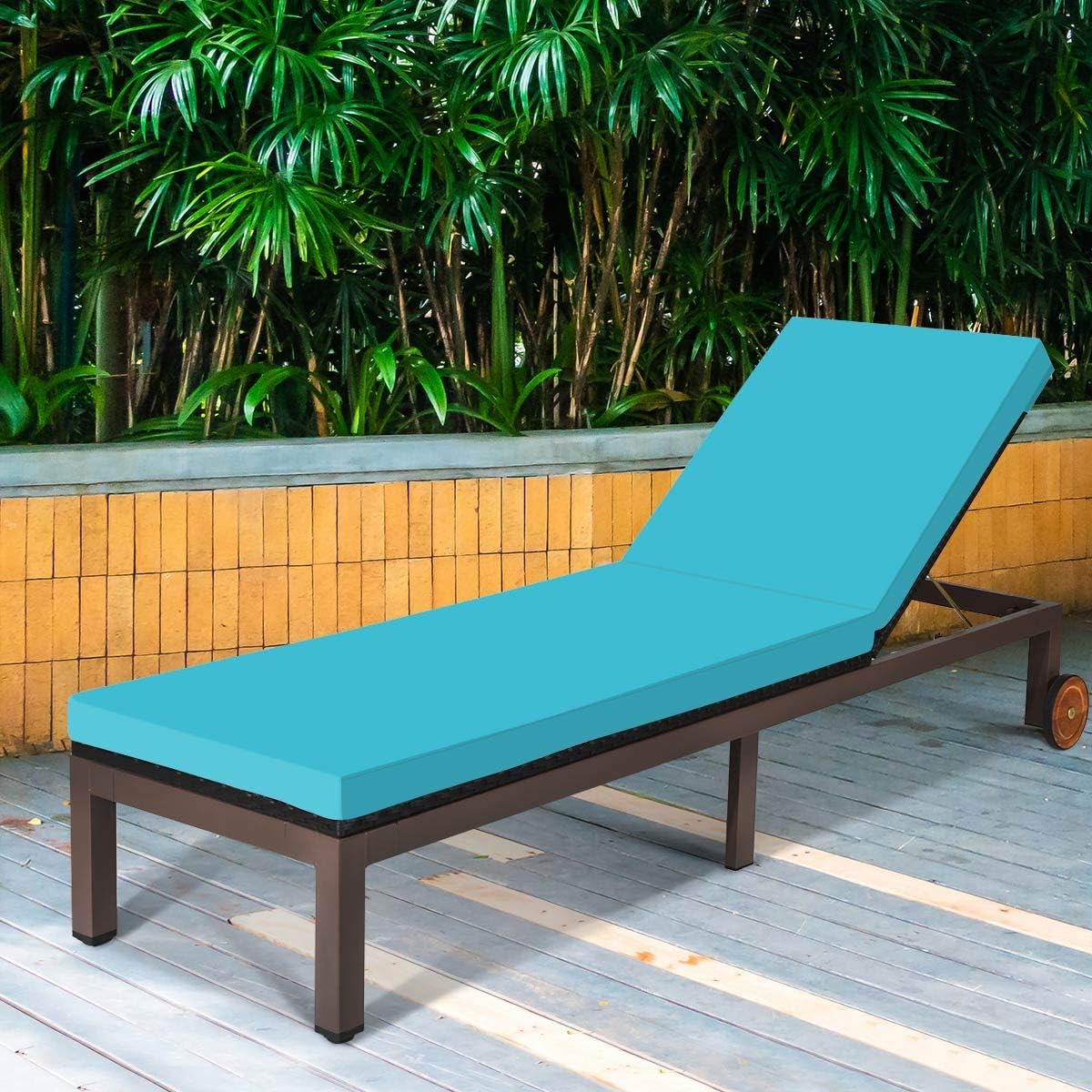 Rattan Adjustable Patio Chaise Lounge