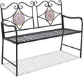 Mosaic Cast Iron Garden Bench