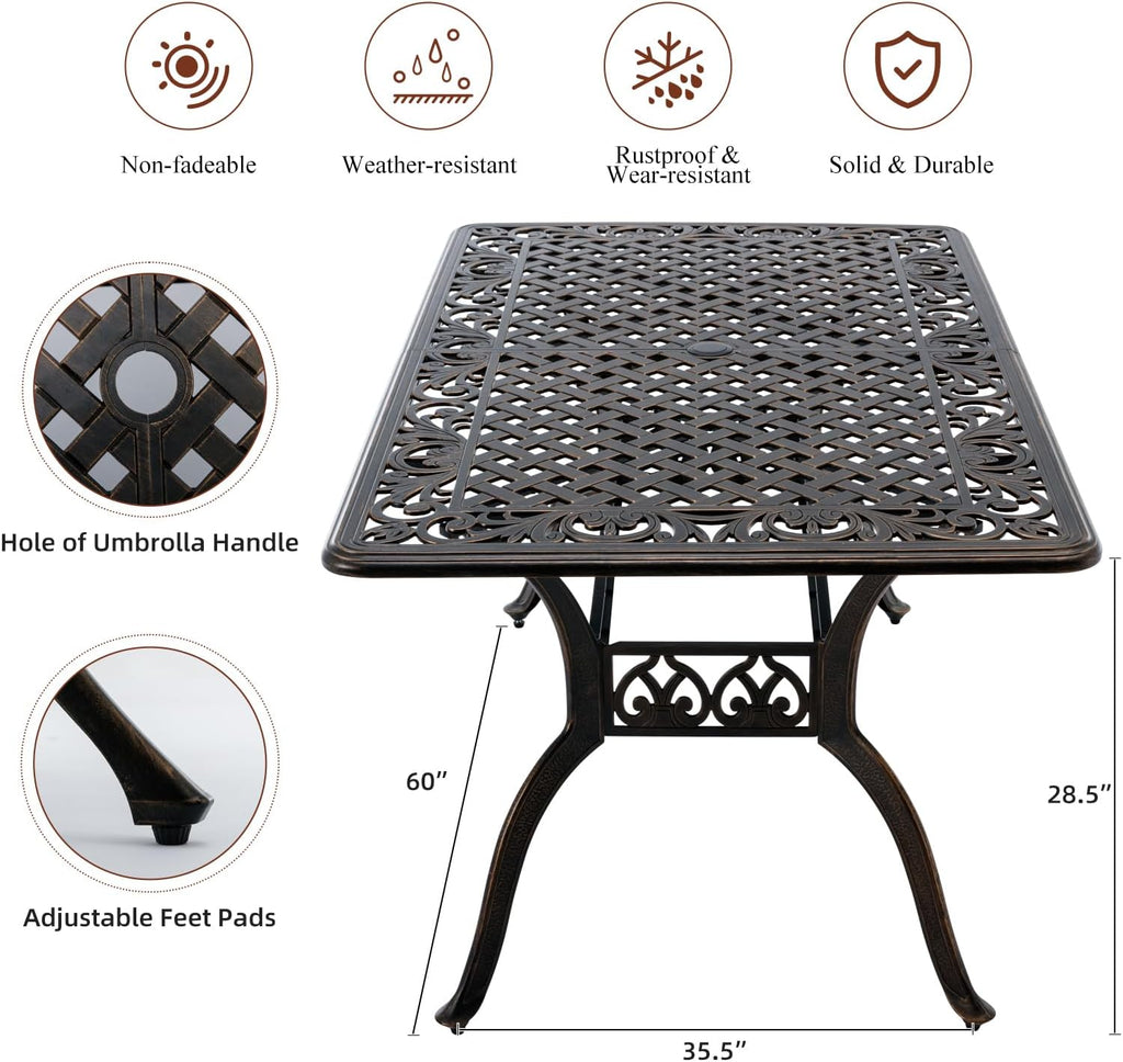 Cast Aluminum Patio Dining Set