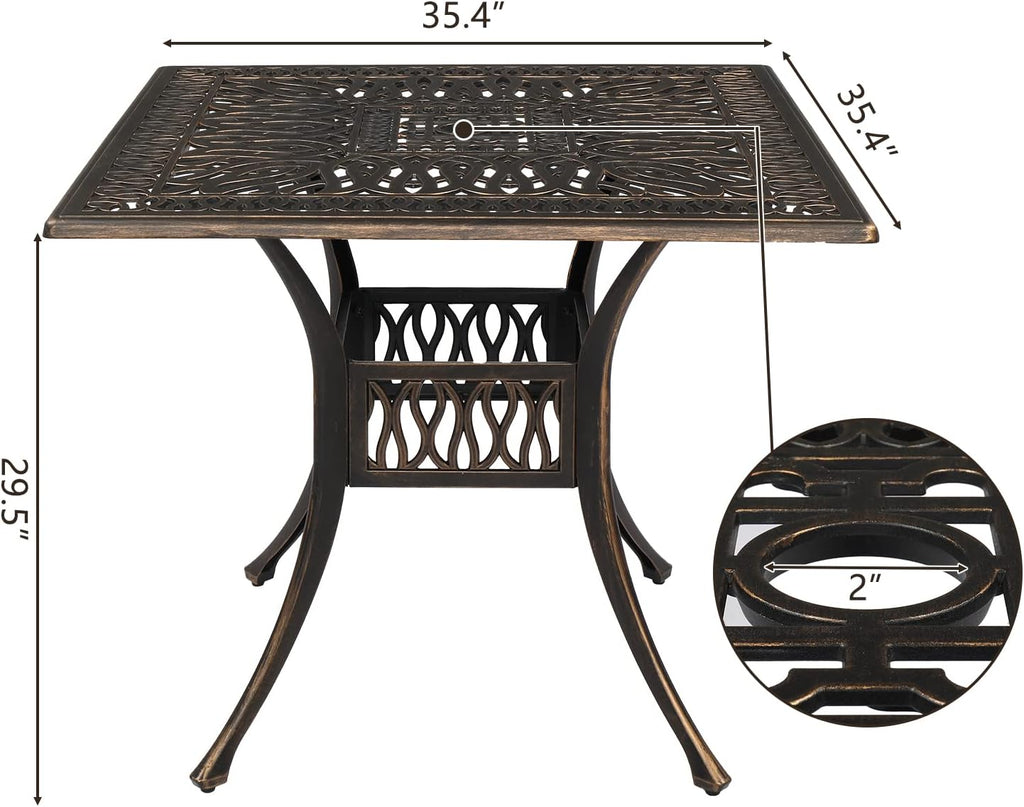 5-Piece Cast Aluminum Dining Set