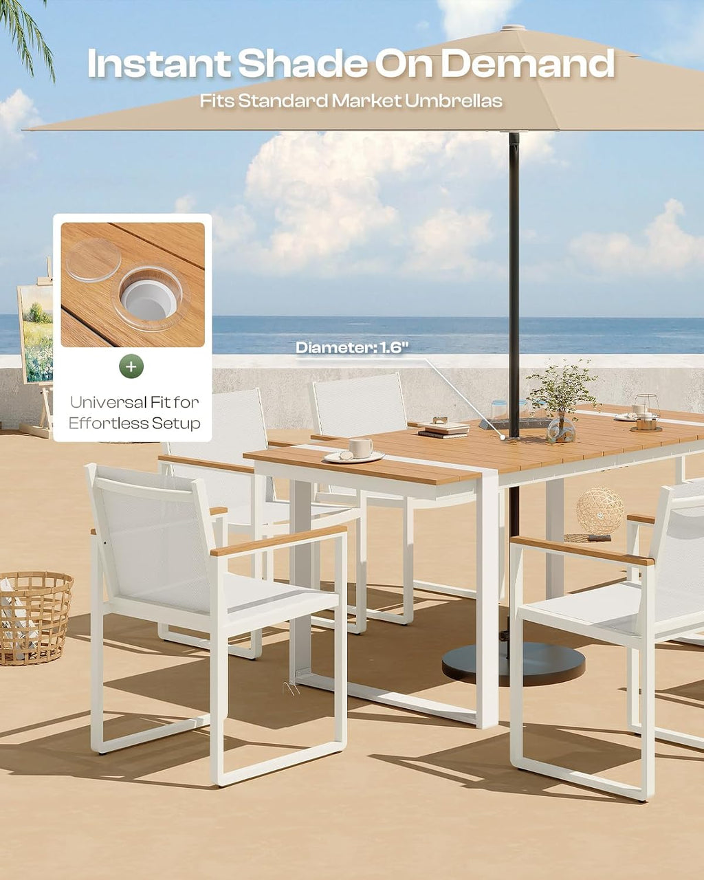 7-Piece HDPS Aluminum Dining Set