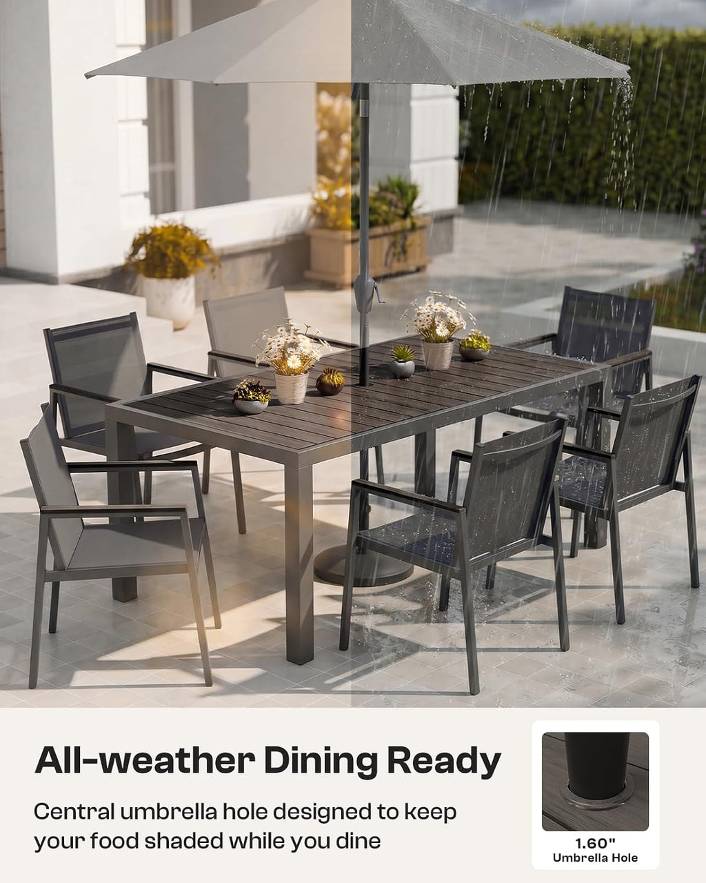 5-Piece Aluminum Patio Dining Set