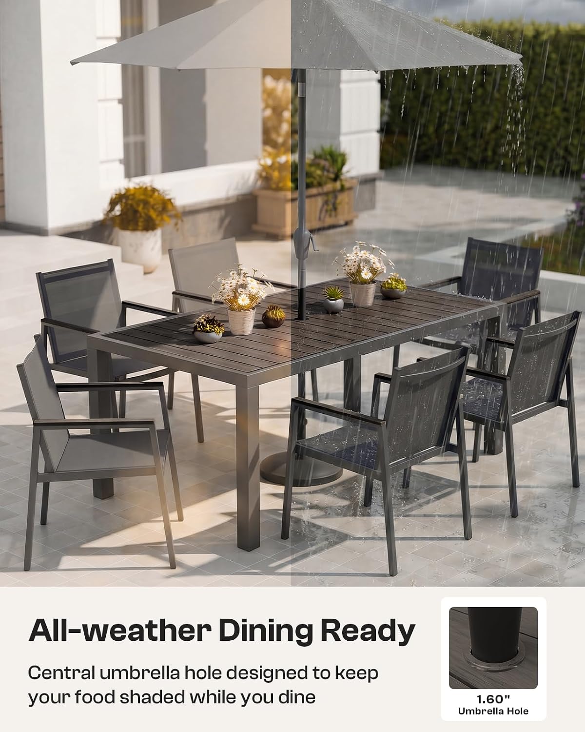 5-Piece Aluminum Patio Dining Set