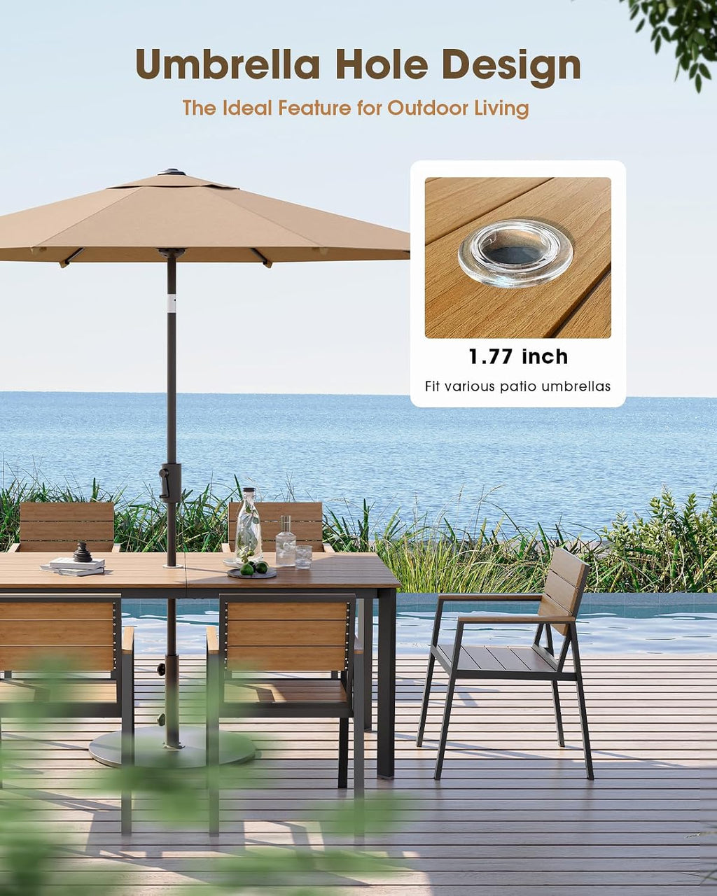 7-Piece HDPS Aluminum Dining Set