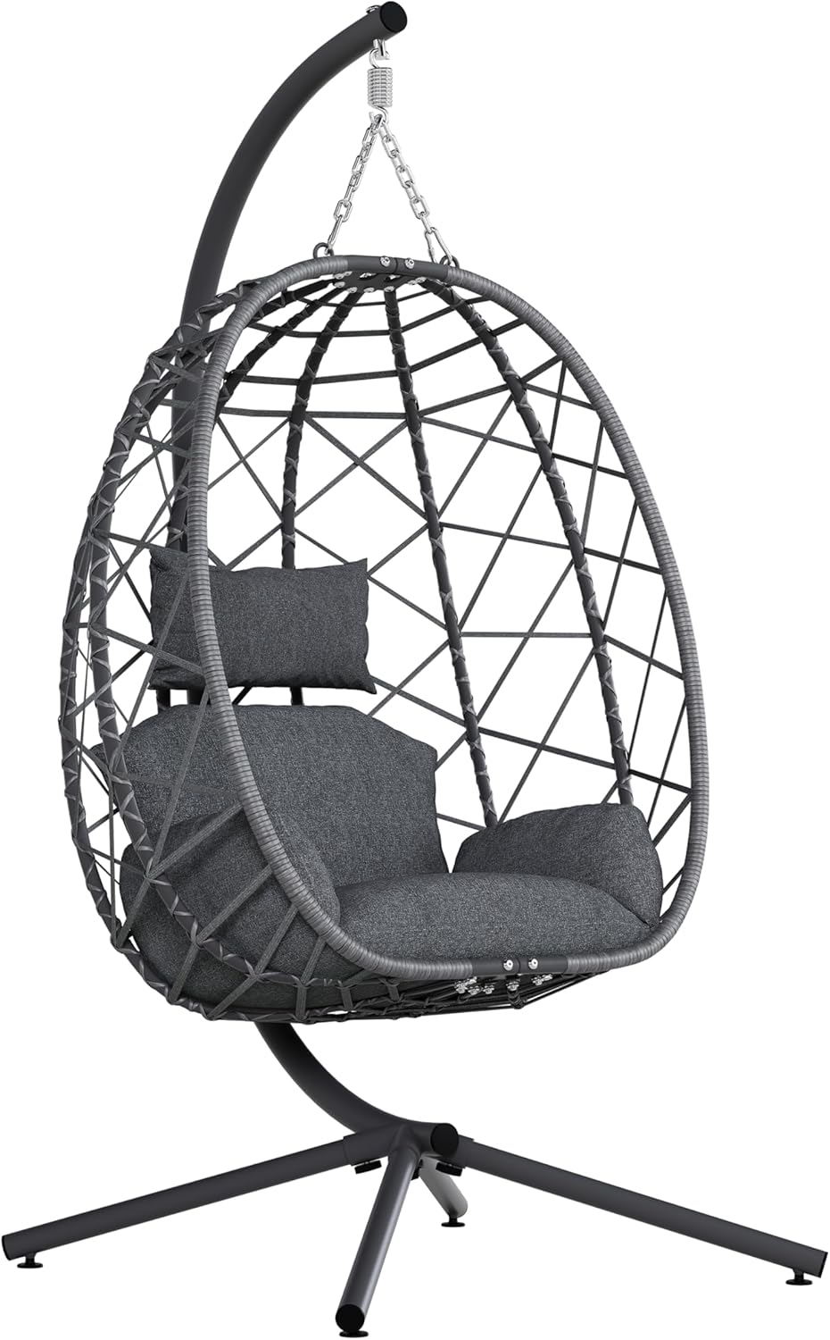 Rattan Hanging Egg Chair with Stand