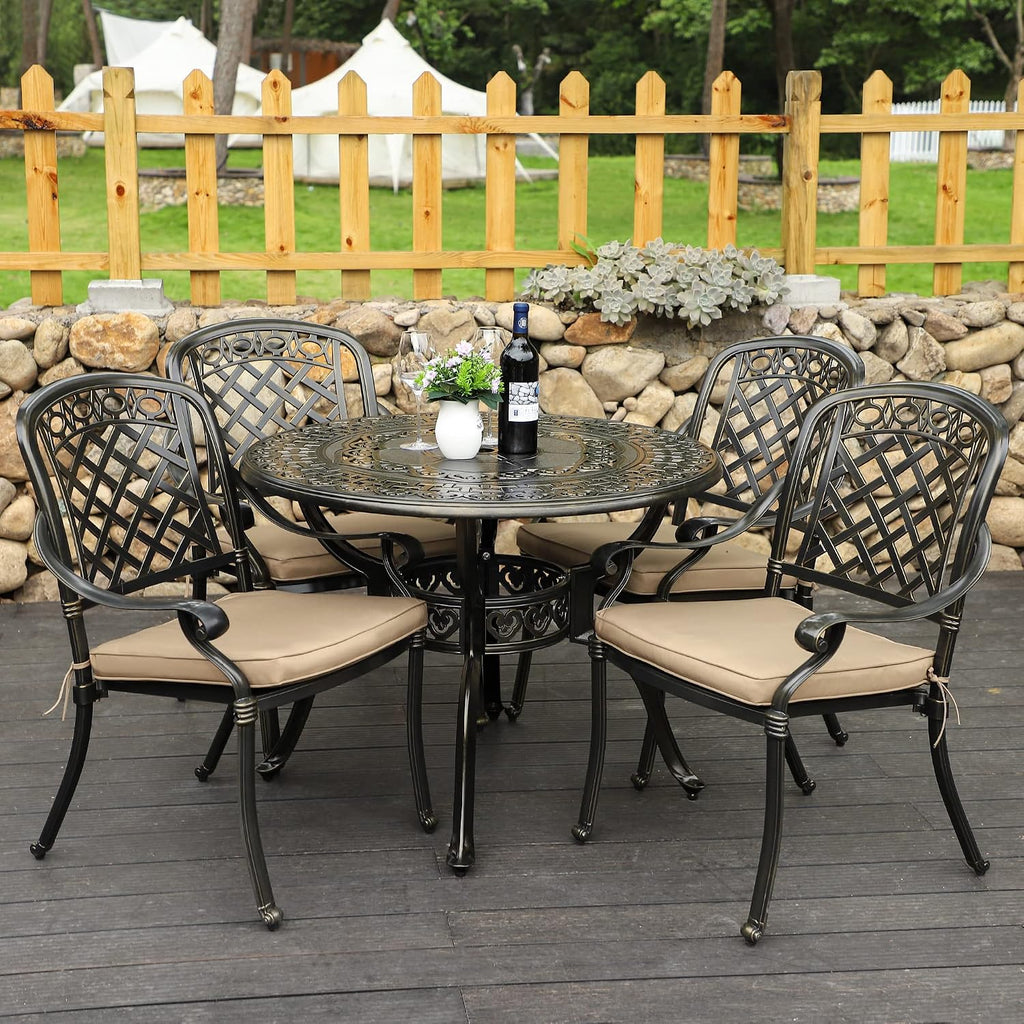 Cast Aluminum Patio Dining Set