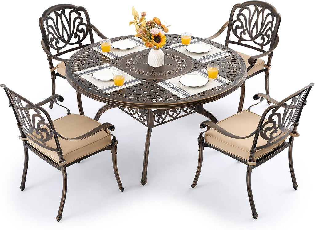 Cast Aluminum Outdoor Dining Set