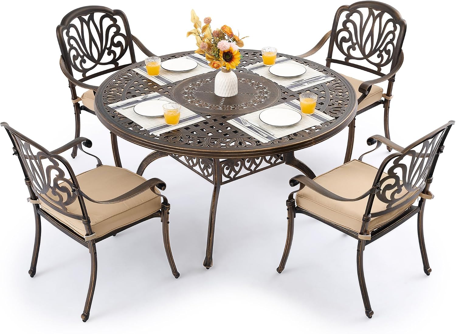 Cast Aluminum Outdoor Dining Set