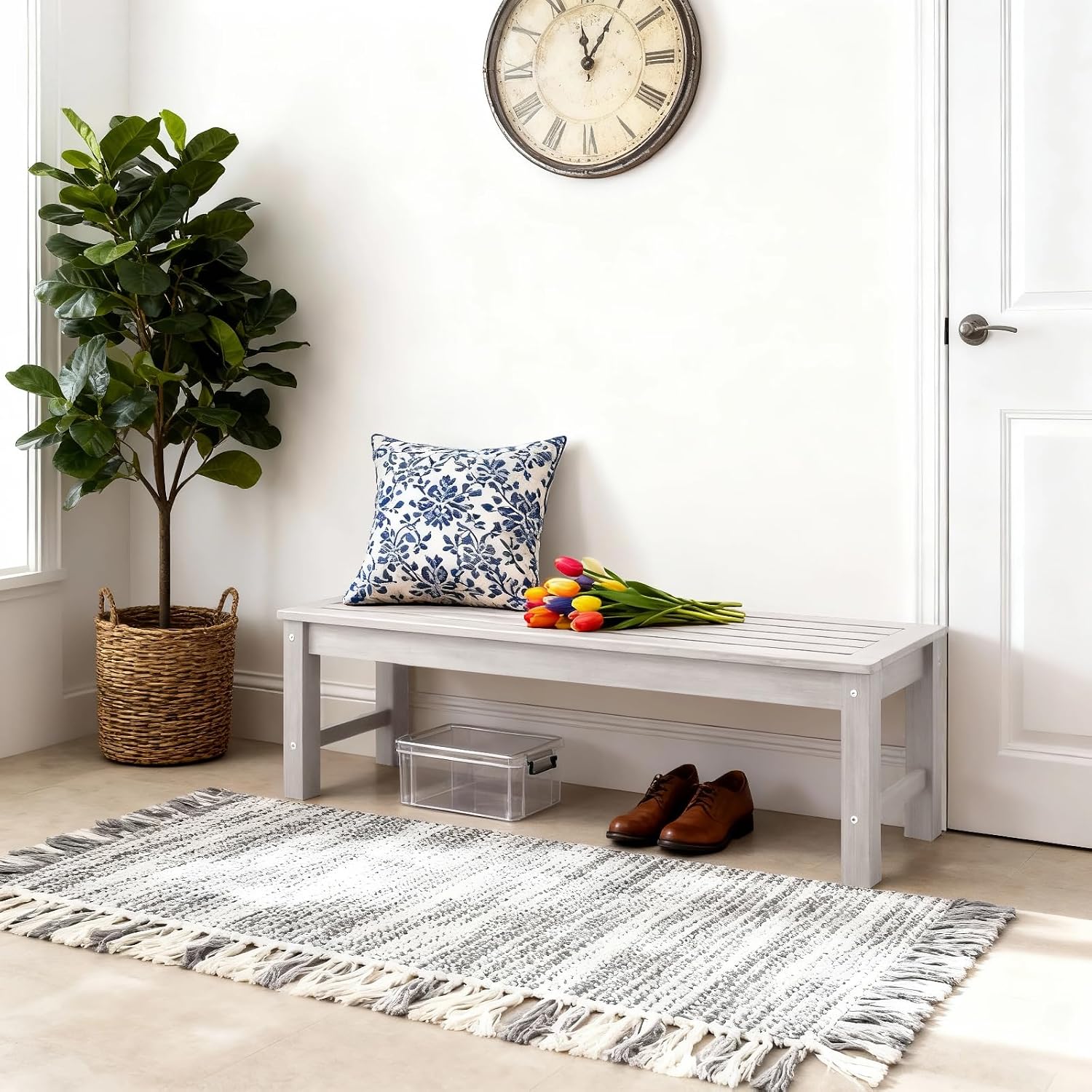 HDPE Backless Outdoor Garden Bench