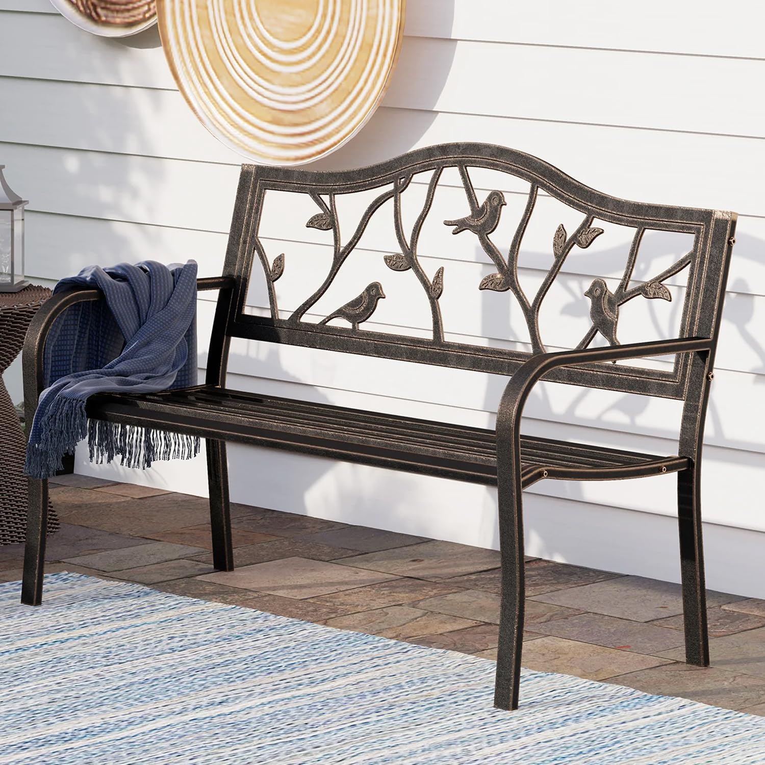 Cast Iron Floral Garden Bench