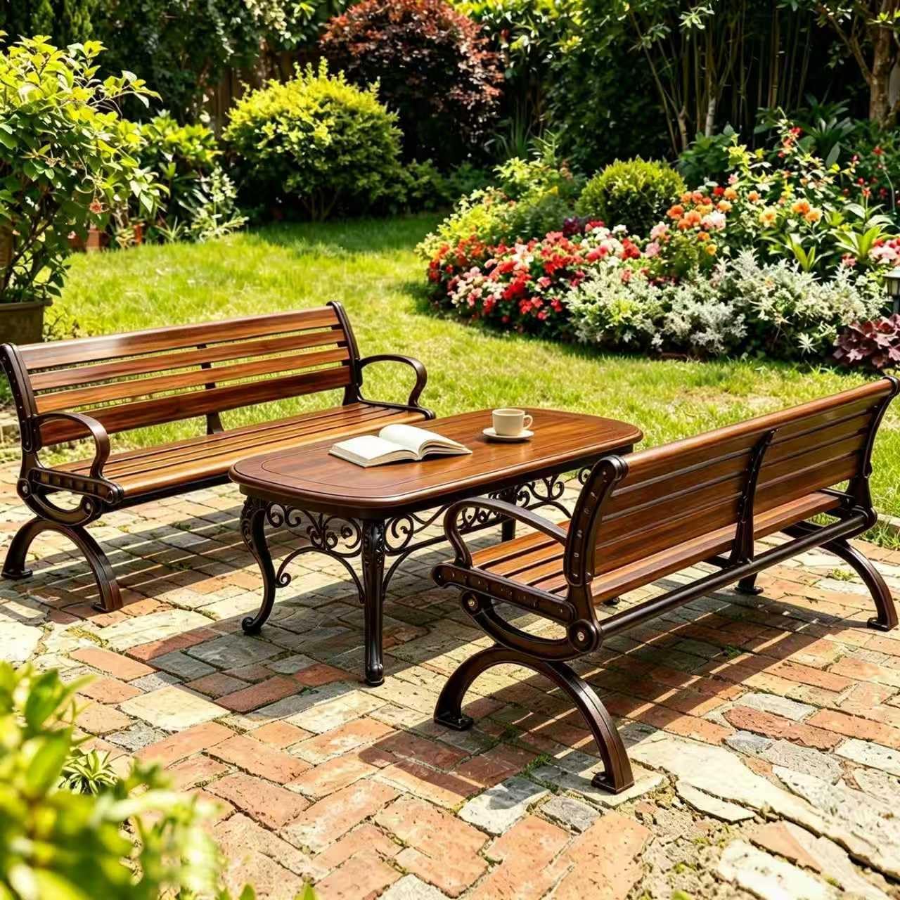 Aluminum Alloy Outdoor Park Bench