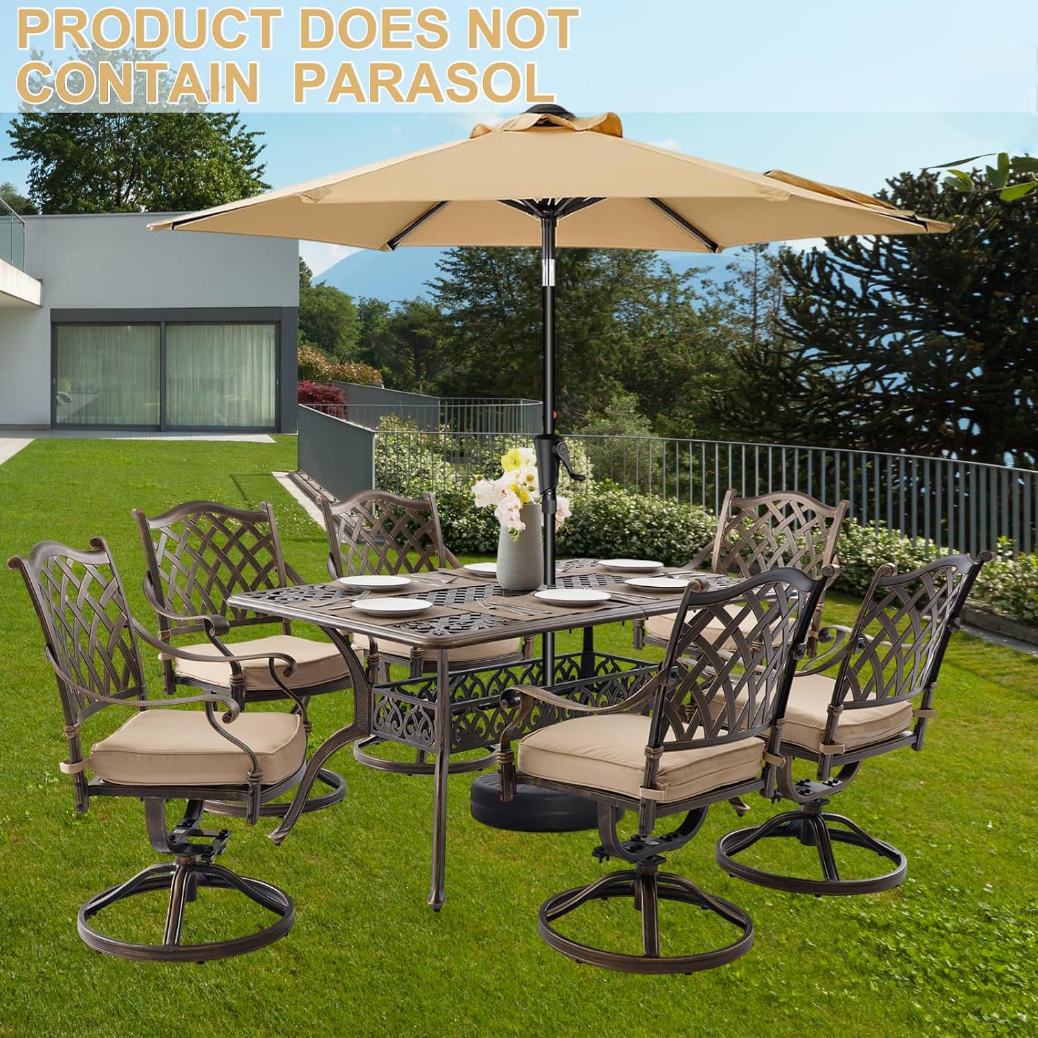 Cast Aluminum Patio Dining Set