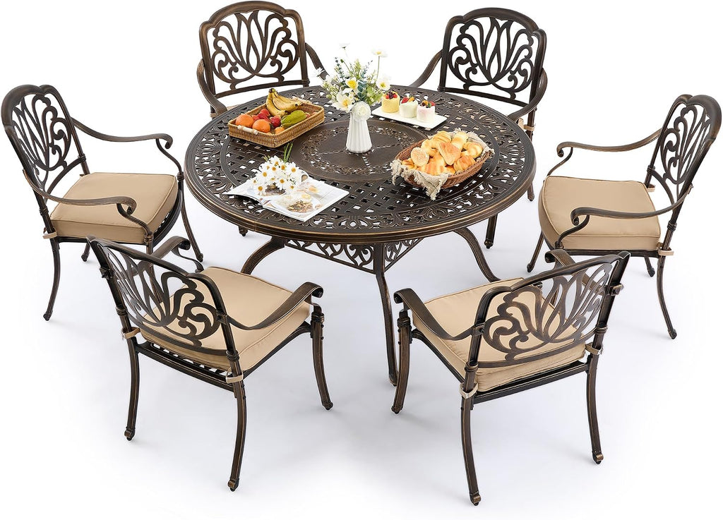 Cast Aluminum Outdoor Dining Set