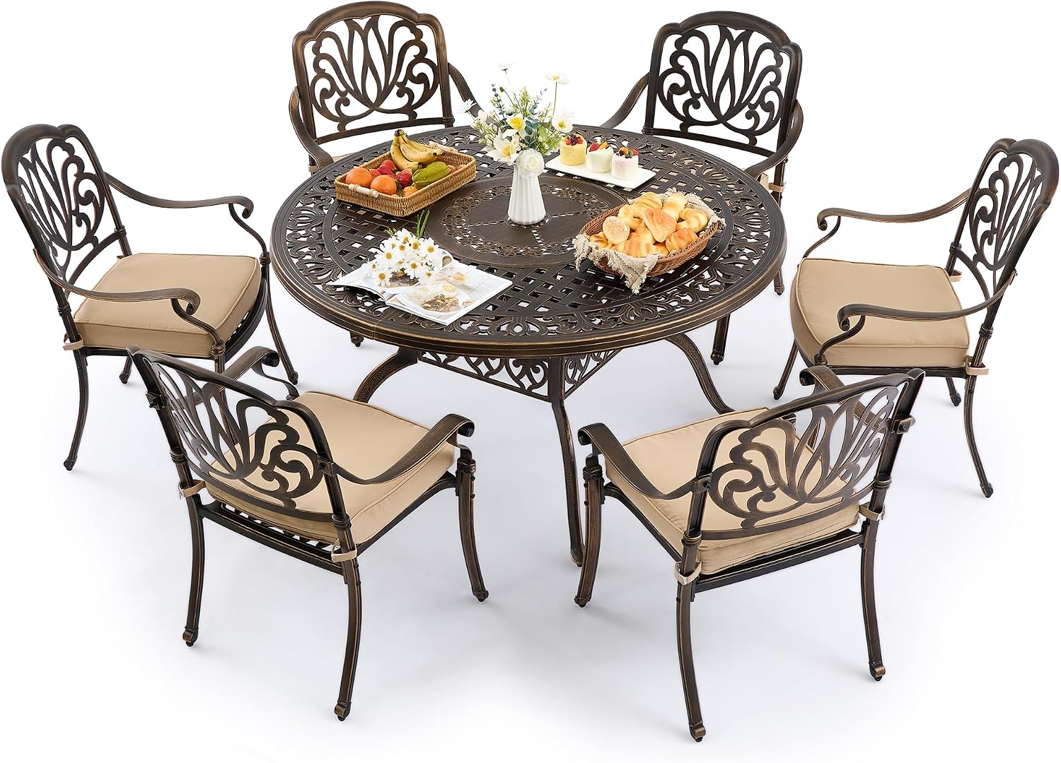 Cast Aluminum Outdoor Dining Set