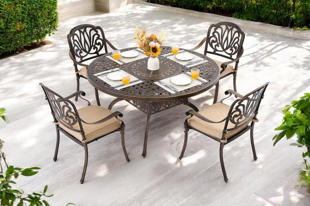 Cast Aluminum Outdoor Dining Set