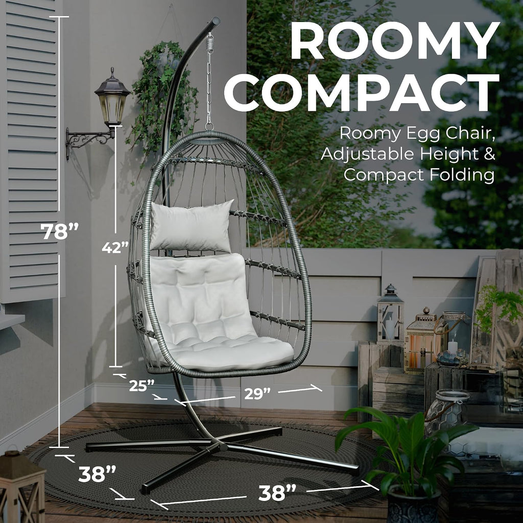 Hanging Egg Swing Chair with Stand
