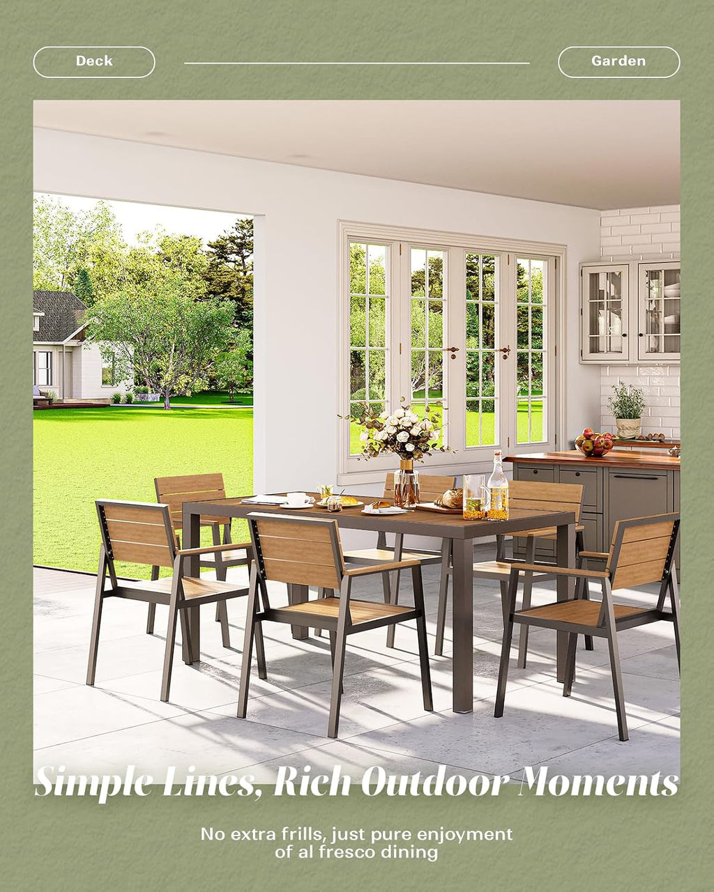 Aluminum Outdoor Patio Dining Set