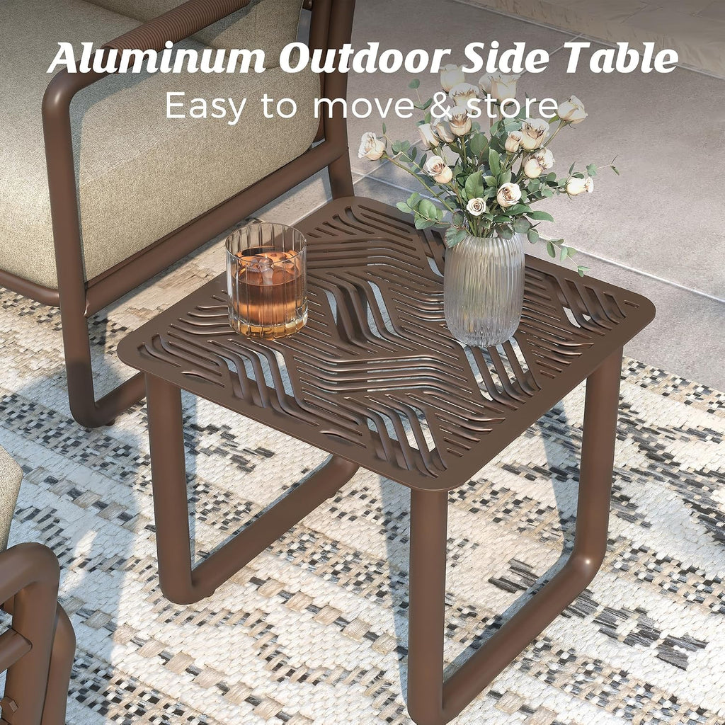 3-Piece Aluminum Patio Conversation Set
