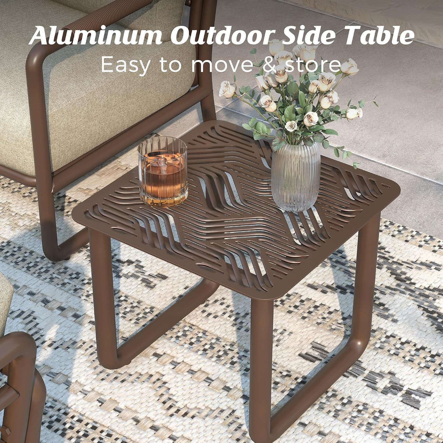 3-Piece Aluminum Patio Conversation Set