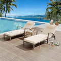 Rattan Patio Chaise Lounge Set
